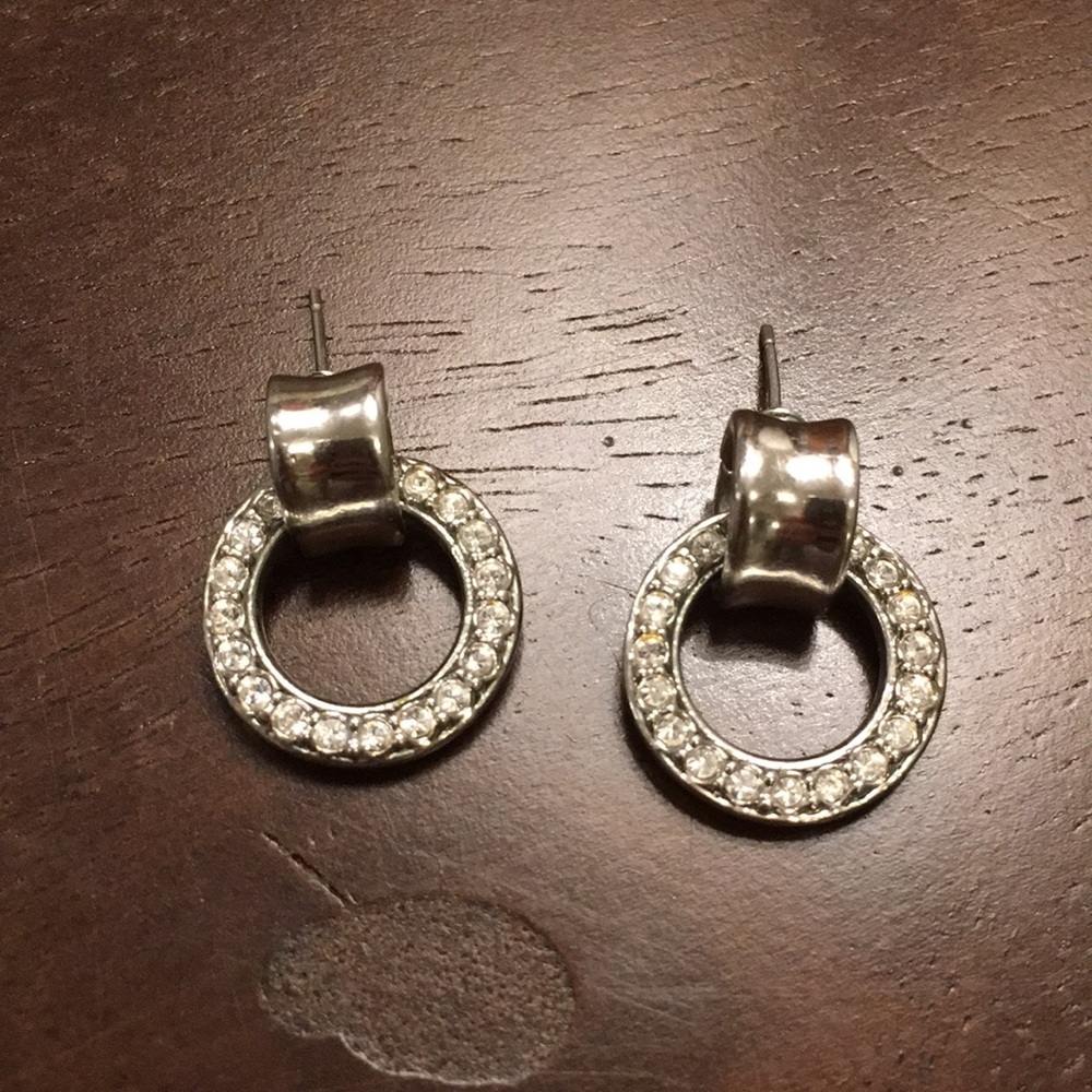 💎SALE💎 diamond circle dangle earrings